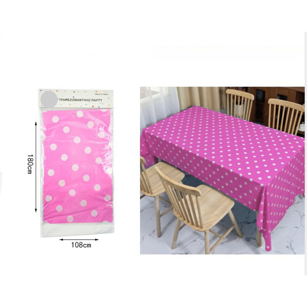 OEMΤραπεζομάντηλο Party Ροζ Πουά 108X180εκpapell.gr